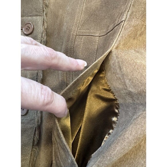 Vintage Studio C Leather Jacket Womens Medium Lined Y2K 90s - Picture 9 of 9